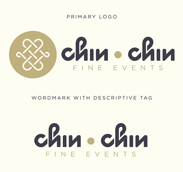 Public Marking - Chin Chin Primary Logo and Wordmark with Descriptive Tag