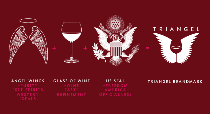 Public Marking - Triangel Branding Logo Concept Exposition Wine