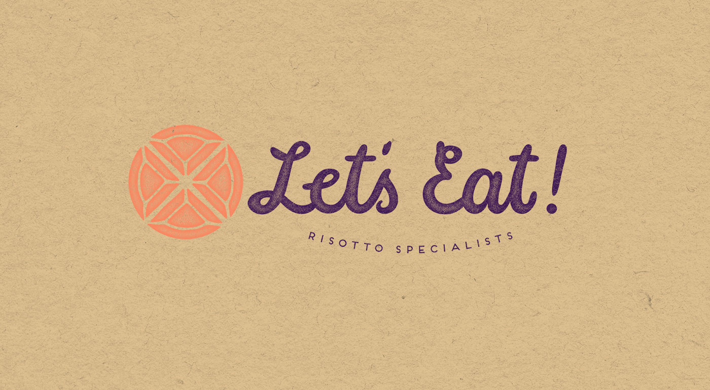 Public Marking Let's Eat Textured Logo