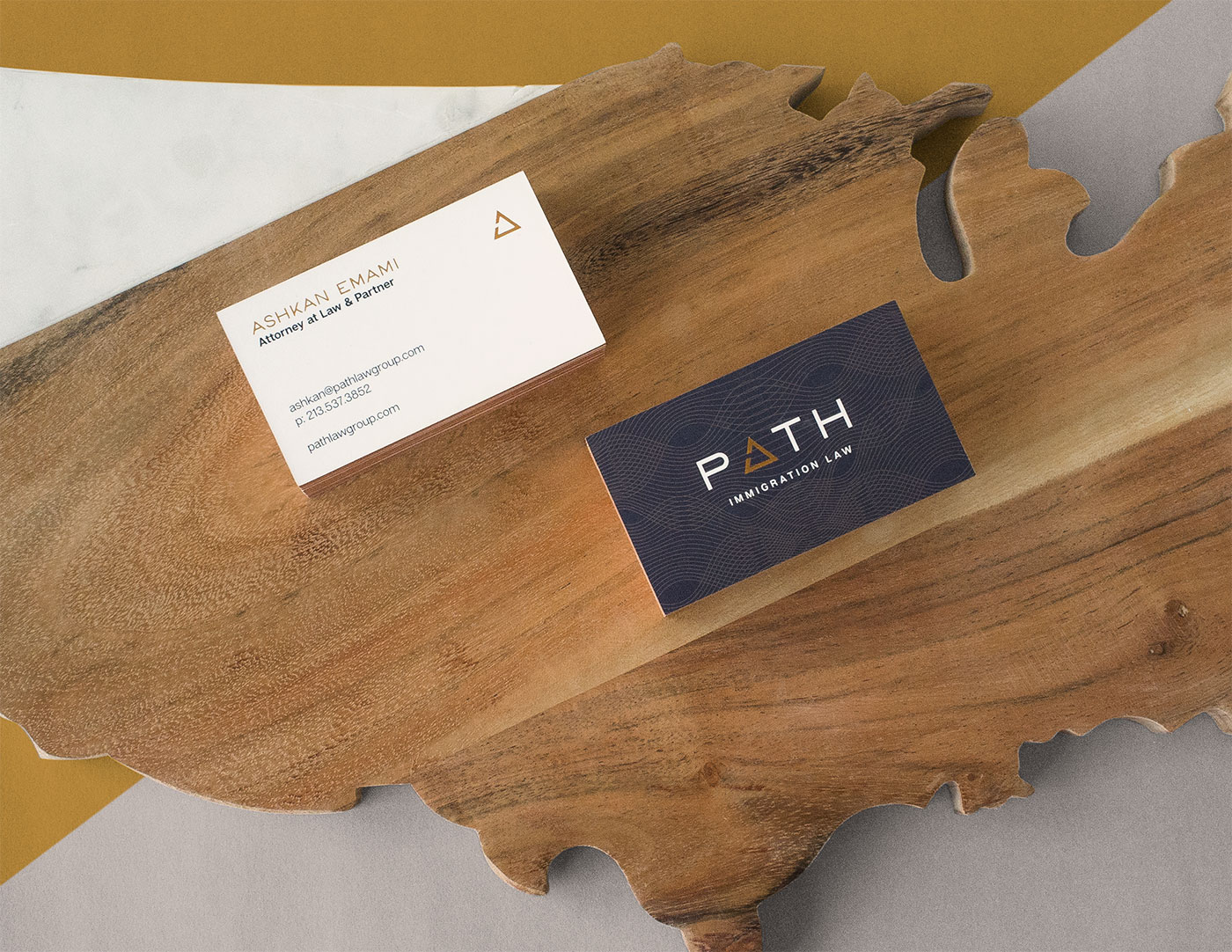 Public Marking Path Law Brand Identity Business Cards