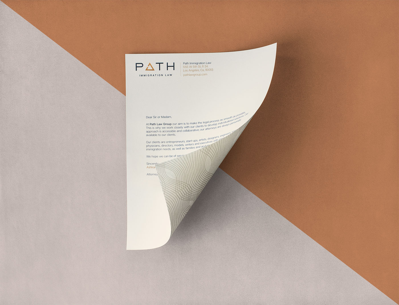 Public Marking Path Law Brand Identity Letterhead