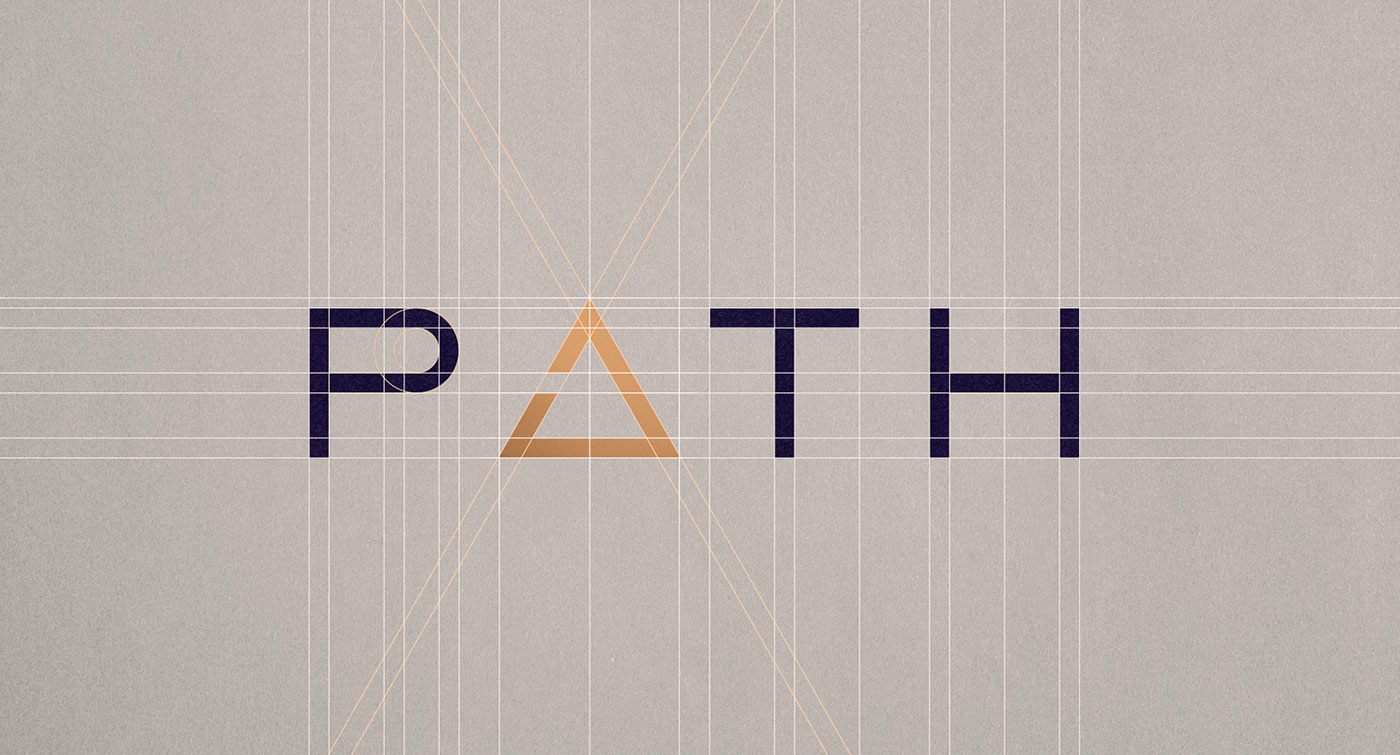 Public Marking Path Law  Brand Identity logo grid